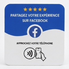 Plaque NFC Facebook